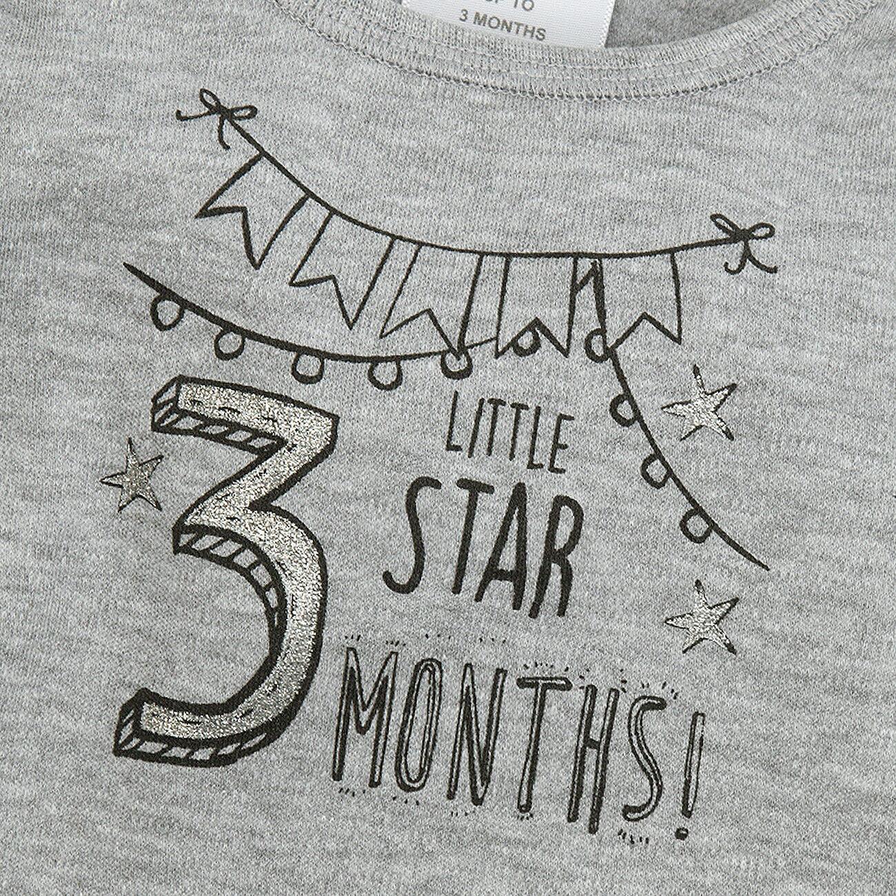 Baby 3 Pack Age Milestone Bodysuit Set - Image 5
