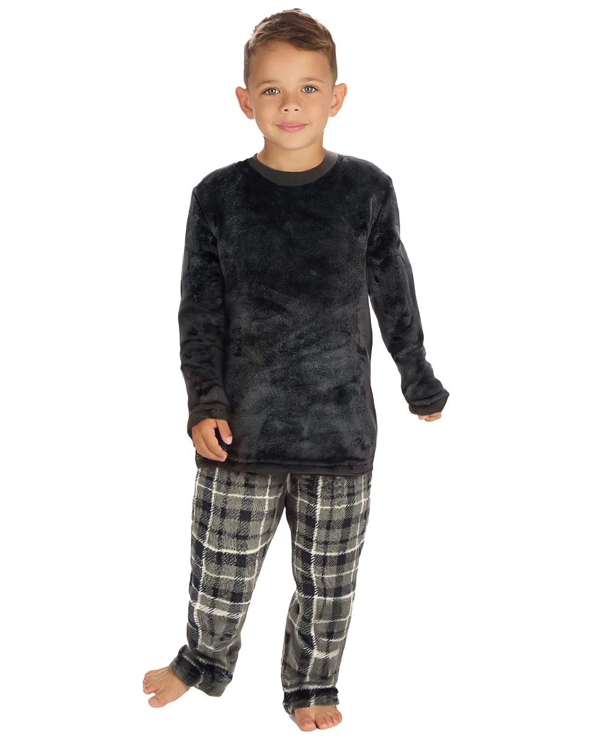 Cargo Bay Boys Polished Fleece Check Pyjamas - Image 11