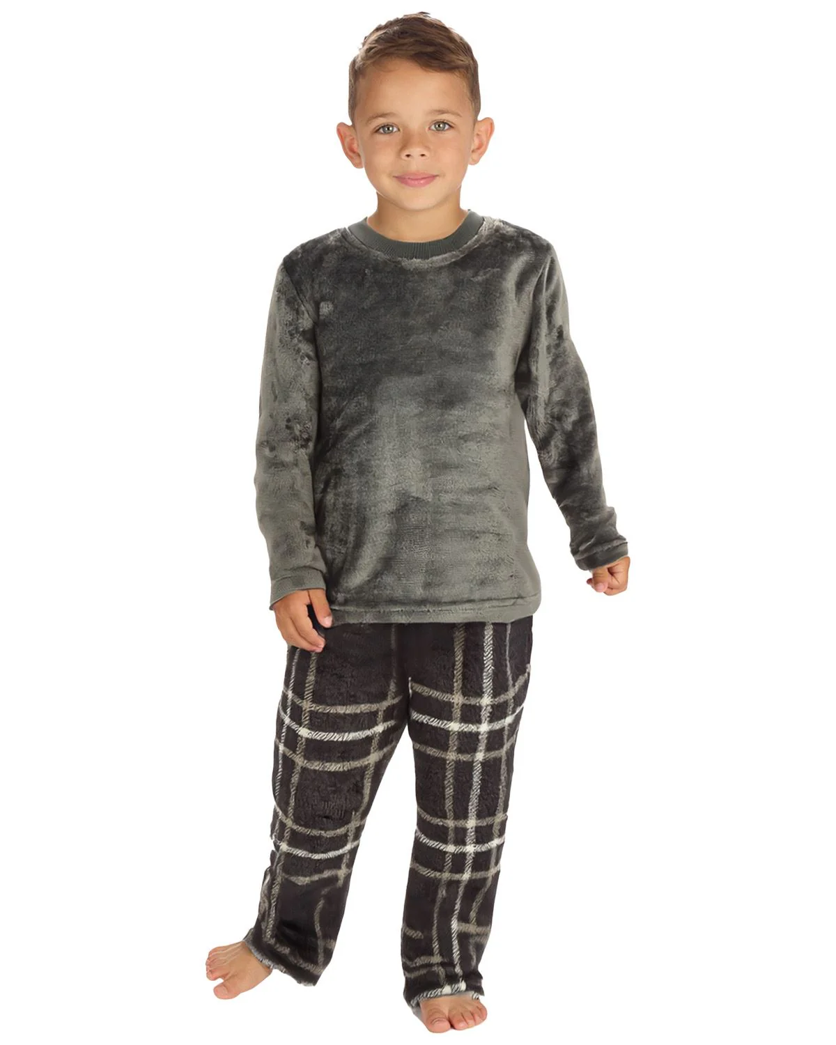 Cargo Bay Boys Polished Fleece Check Pyjamas - Image 14