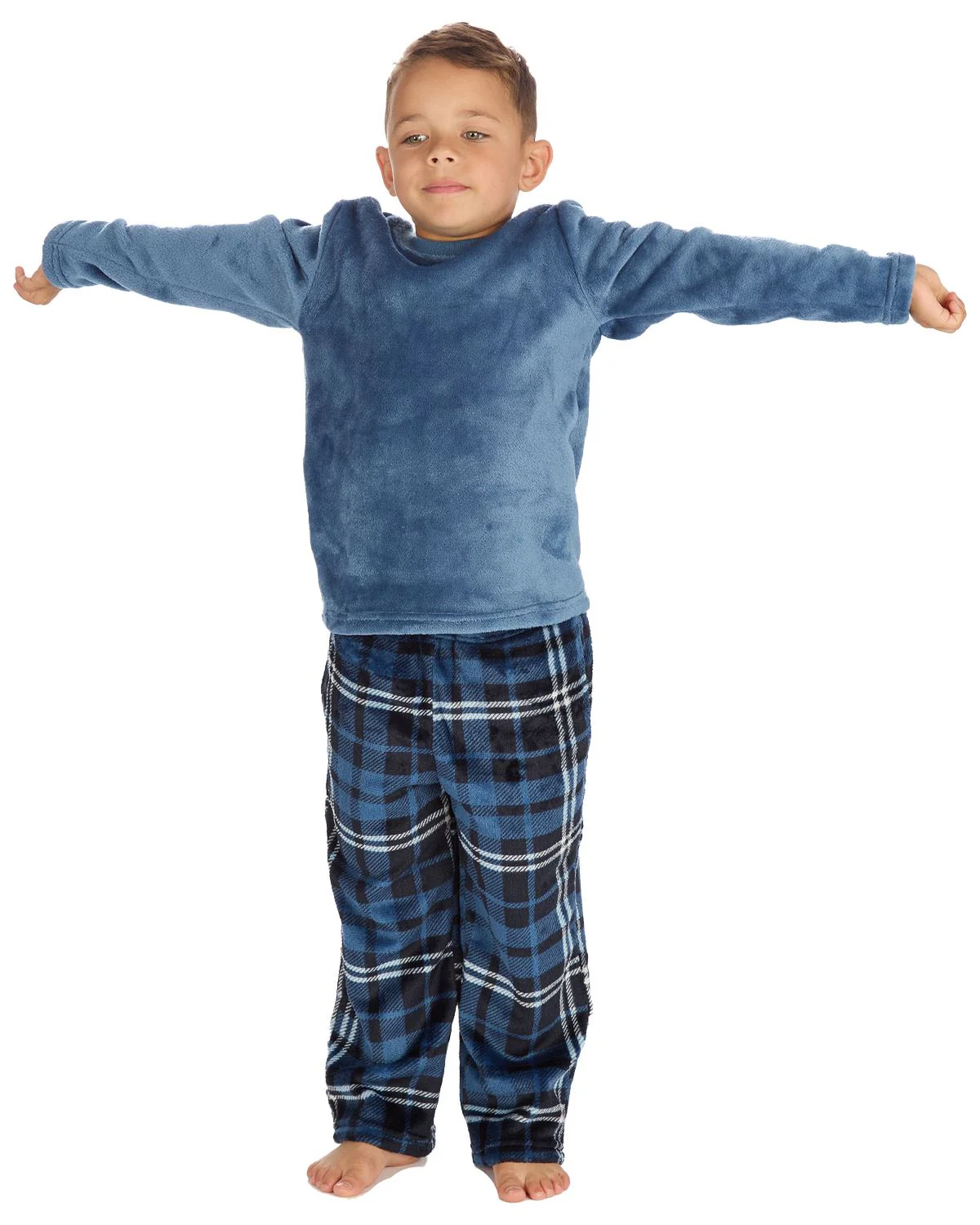 Cargo Bay Boys Polished Fleece Check Pyjamas - Image 19