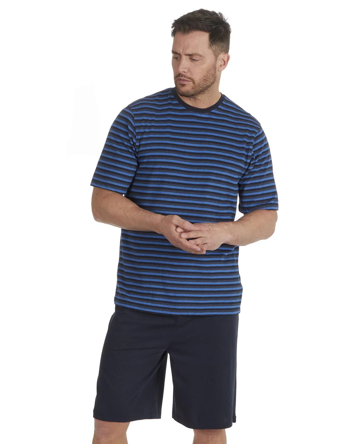 Cargo Bay Mens Striped Short Jersey Pyjamas - Image 7