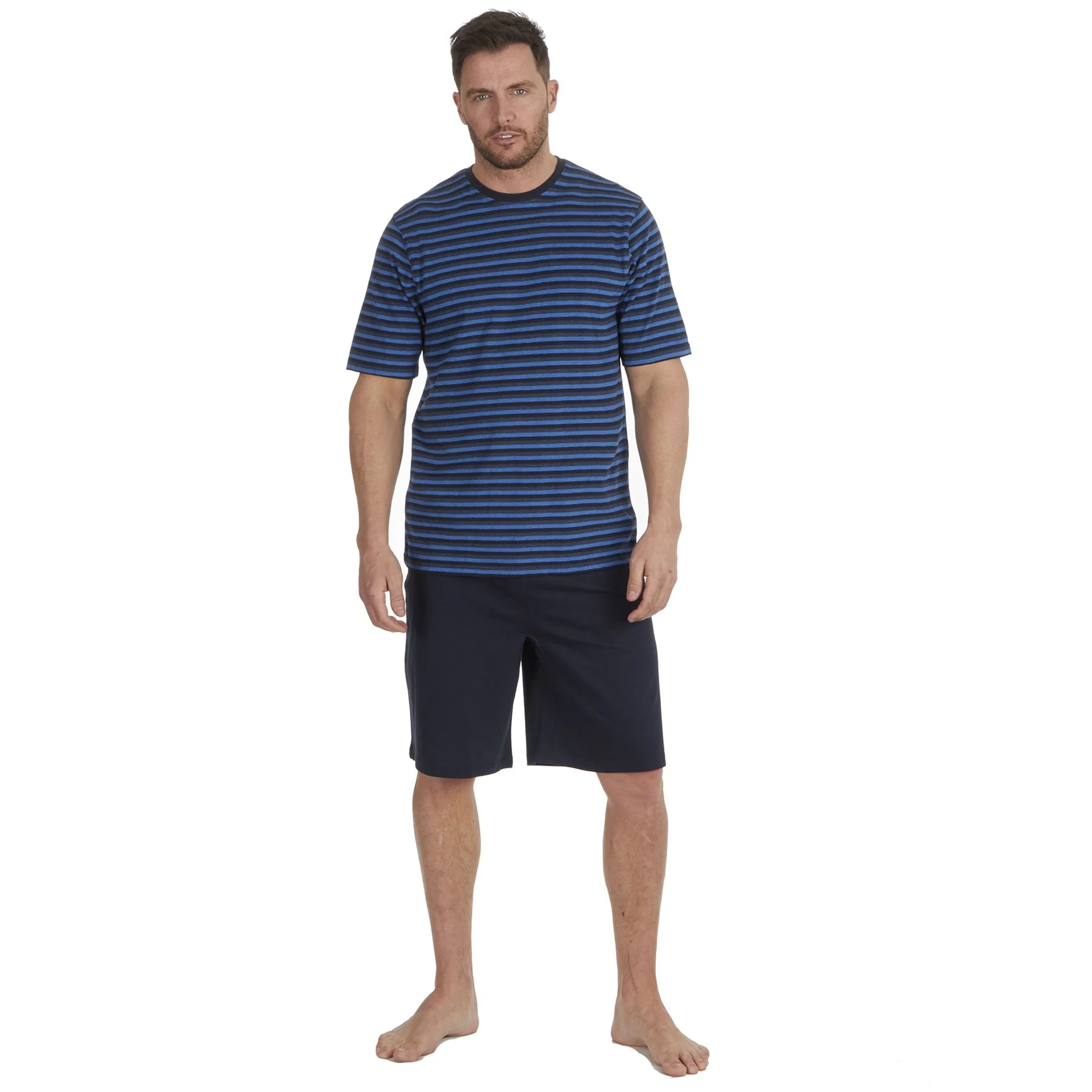 Cargo Bay Mens Striped Short Jersey Pyjamas - Image 8