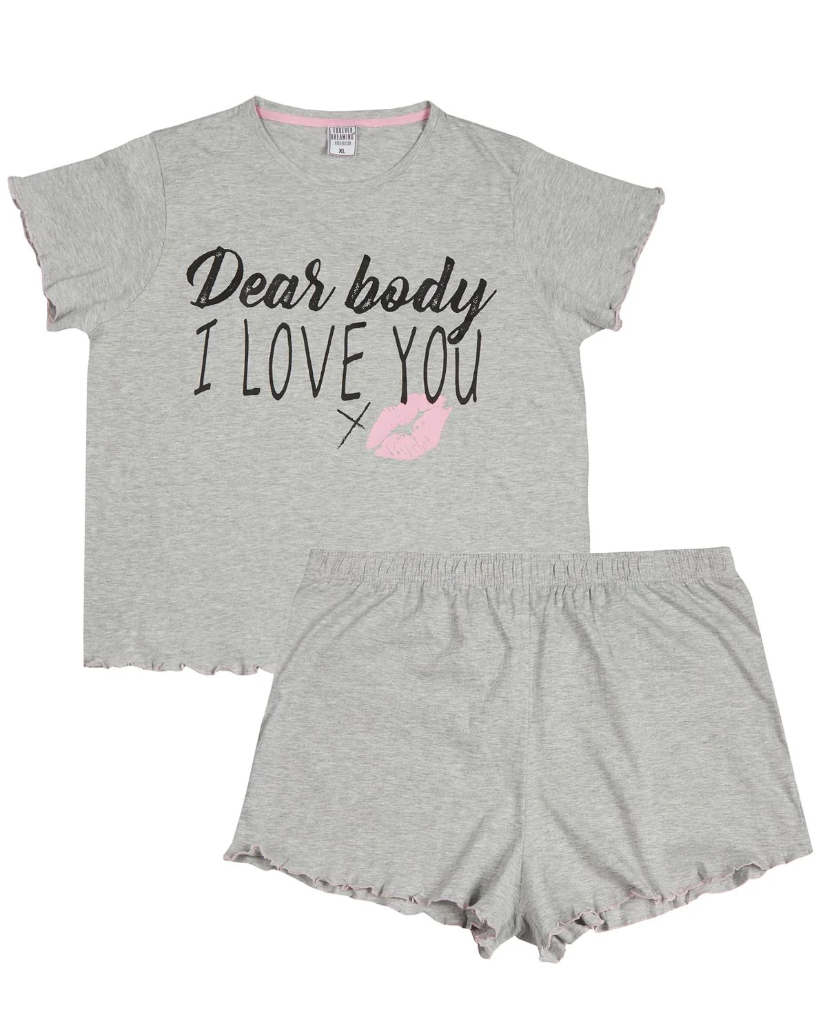 Forever Dreaming Plus Size 'Dear Body' Short Pyjamas - Image 4
