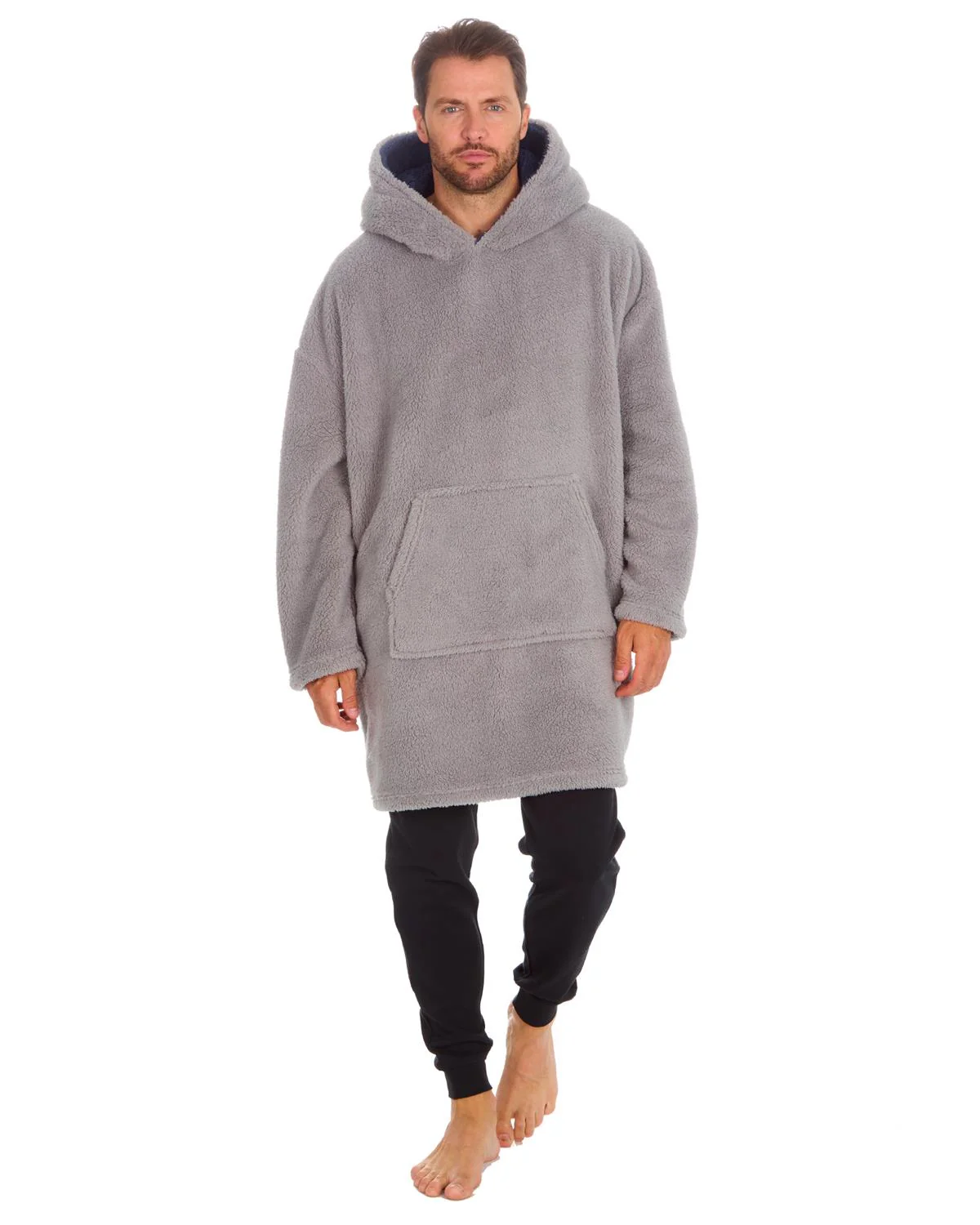 Huggable Mens Snuggle Fleece Oversized Hoodie - Image 5