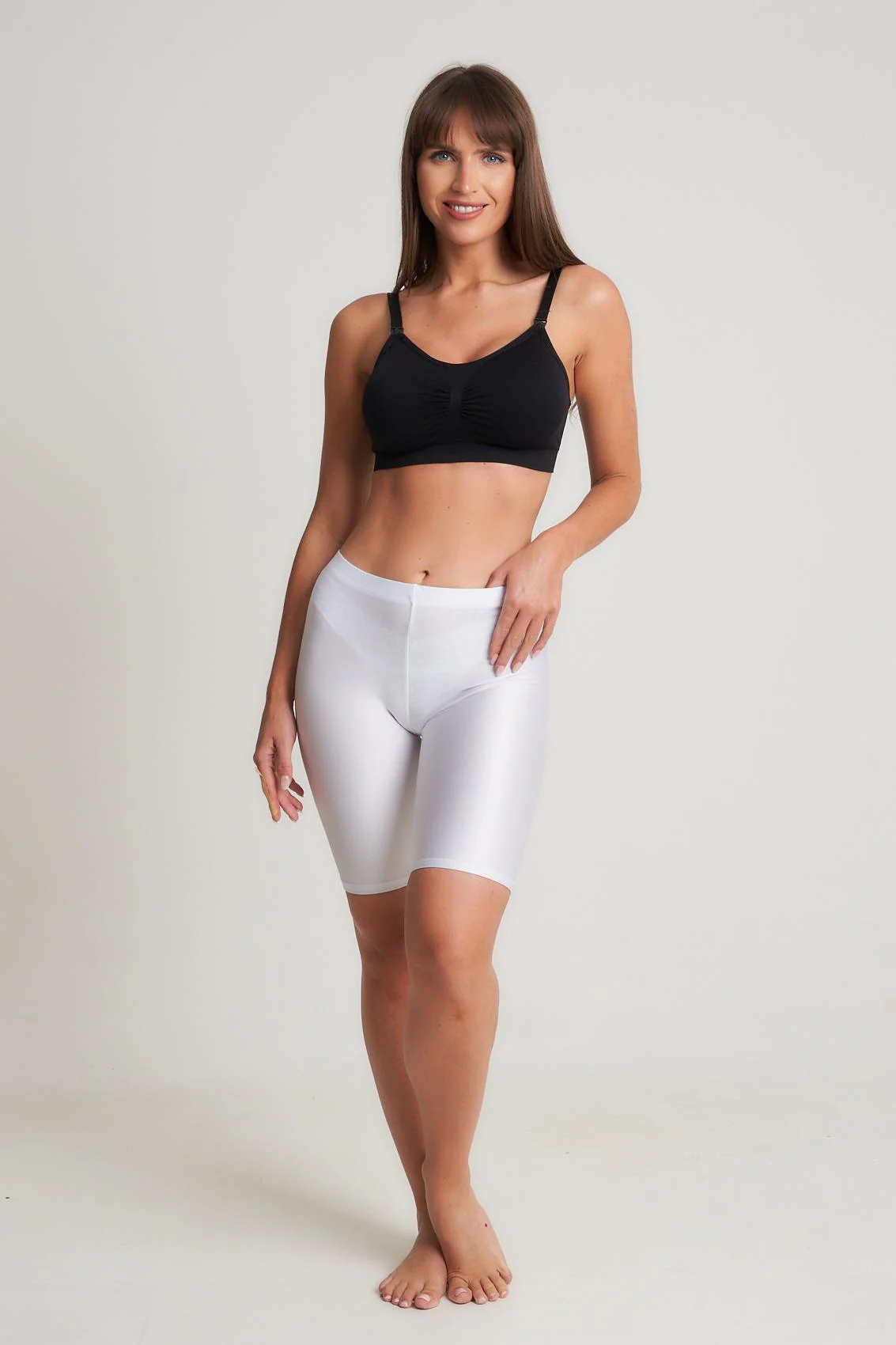 Womens Classic Shiny Lycra Cycling Shorts - Image 18